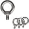4x Edelstahl M12x20mm Ringschraube V2A 304 - Ösenschraube Traglast 1000 kg - Augbolzen Augenschraube geschlossen Heberingschraube Augschraube Schraubösen Ringbolzen Ösenbolze Eye bolt Ähnlich-DIN580