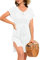 Timuspo Damen Gestricktes Strandkleid Weiß Bikini Abdeckungen Strand Sommer Urlaub Badeanzug