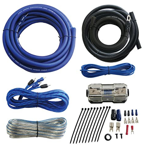 RonDexy Rock Direct True 4 Gauge Car Audio Cable Amp Wiring Kit 2 Channel CCA Power Cable Amplifier Install Wiring Kit