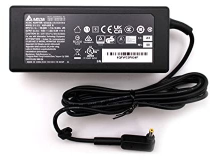 AJPARTS UK Delta New Laptop AC Adapter Compatible with Acer A11-065N1A WILL FIT Only with 3.0mm X 1.0mm Pin Size Laptop AC Adapter 19V 3.42A Charger Power Supply Adaptor PSU Power Cord