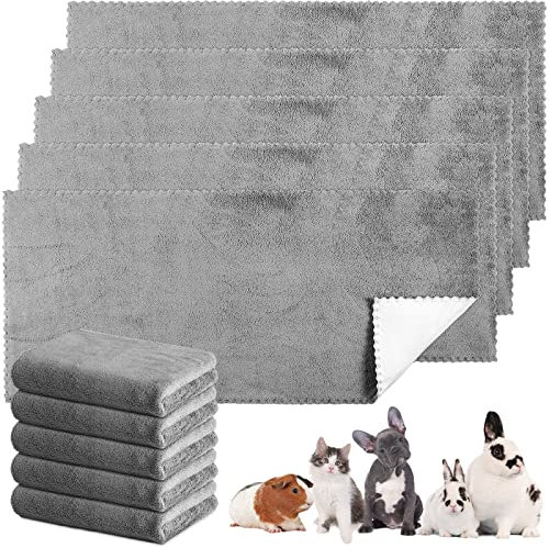 Panelee 10 Stück wasserdichte Meerschweinchen Decken Kleintier Urin Pads Waschbare Saugfähige Haustier Schlafmatten Meerschweinchen Käfig Einlagen Wiederverwendbare Hamster Bettwäschen (13 x 30 Zoll)