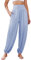 Famulily Damenhose Haremshose Lose Yogahose Sommer Casual Sweatpants Damen Lange Hose Himmelblau L
