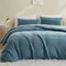 AShanlan Winter Feece Bettwäsche 220x240 Cashmere Touch Super Warme Sherpa Bettbezug Flauschig Teddy Fleece Flanell Deckenbezug mit Reißverschluss und 2 Kissenbezug 80x80 cm Petrol Blau