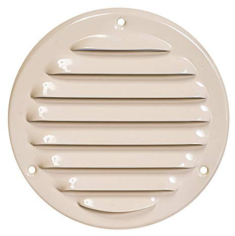 Ø 100mm Grille de Ventilation avec Moustiquaire - Grilles d'aération en Métal - Acier, Beige