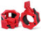 Yes4All abrazaderas de 2 pulgadas, collares Pro Lockjaw para barra olímpica, cierre rápido para discos de pesas (Rojo)