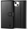 Kuafcase Compatible for iPhone 13 Mini Case with 4 Card Slots Magnetic Closure Kickstand Shockproof Protective Phone Case Compatible for iPhone 13 Mini - Black