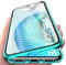Orgsty per HONOR Magic 6 Lite 5G Cover, Custodia Adsorbimento Magnetico Protettiva, Fronte e Retro in Vetro Temperato Trasparente Custodia Paraurti in Metallo 360 Gradi Cover, Verde