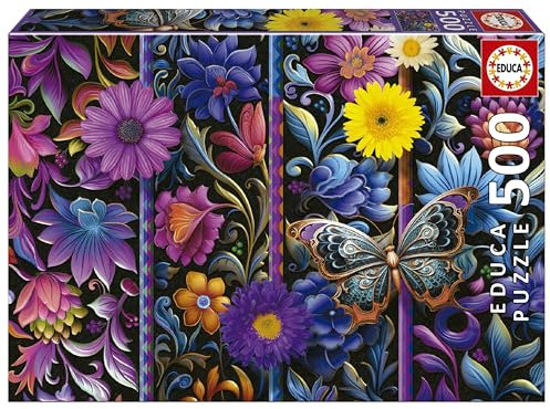 Educa - Puzzle von 500 Teilen für Erwachsene | Badda Bloom. Messen: 48 x 34 cm. Beinhaltet die puzzlekleber FixPuzzle. Seit 11 Jahren (19909)