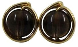 Ohrstecker STELLA vergoldet (Rauchquarz)