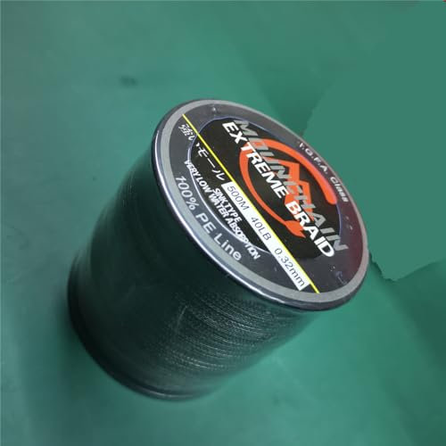 Crevyteg Geflochtene Angelschnur, 4 Stränge, superstark, 500 m, schwarz, 18 kg, 1 Stück