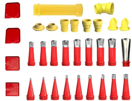Hitopin 32 Stück Edelstahl Dichtungsdüse, Edelstahl Dichtungsdüse Sets, Dichtungsdüsenapplikator Werkzeug, Edelstahldüsen Silikon, für Fenster Badezimmer,Ecke