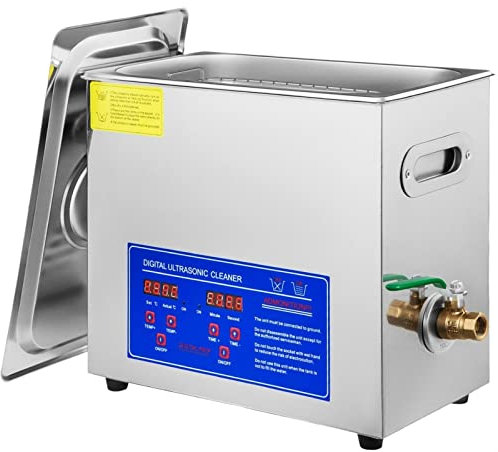 200W nettoyeur à ultrasons bijoux nettoyant chauffe-minuterie 6L réservoir bain Machine de nettoyage industrie équipement en acier inoxydable