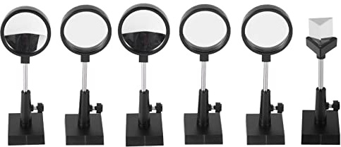 Giilayky Expeditions-Set für optische Physik, konvexe Linse, konkave Linse, dreieckig, Spiegelglas, konvex