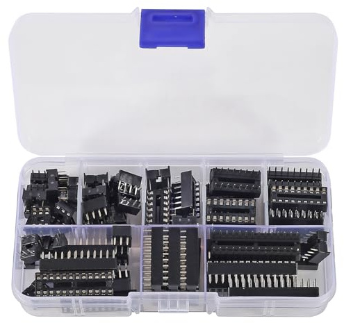 66PCS DIP IC Sockel Adapter Löttyp Sockel Kit 6 8 14 16 18 20 24 28 Pin DIP6 DIP8 DIP14 IC Stecker 2,54 mm Rastermaß