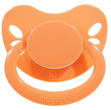 Landofgenie Schnuller in Erwachsenengröße Großer Saugerschild Schnuller Orange
