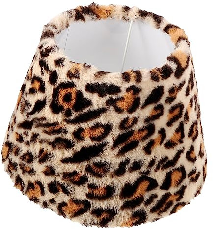 Cabilock Retro Lampenschirm Aus Stoff Im Zylinderdesign E27 Leuchtenschirm Für Stehlampe Und Tischlampe Vintage Leopard Muster Lichtzubehör Für Wohnzimmer Und Schlafzimmer