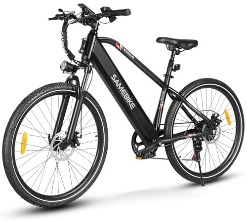 SAMEBIKE 26/27.5 Electric Bike for Adults EBike Commuter Electric Mountain Bike Electric Bicycle with 36V 15AH Removable Battery Electric Bikes for 7 Speed