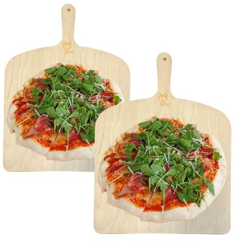 AKITAInk Pala per Pizza in Legno di Betulla – Tagliere Resistente, Grip Perfetto, Made in Italy! (2)