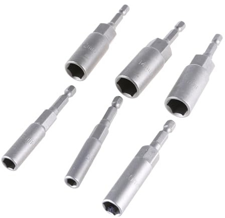 1/4-Zoll-Sechskantmutter-Schraubendreher-Stecknüsse, 5,5–19 mm, Schlitz-Flügelmutter-Bohrer, Stecknüsse für Ösenschrauben, Hakenbolzen