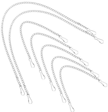 TOPPERFUN 7pcs Iron Tag Chain for Hanging Stained Glass Window Sign Chain Hooks Window Hanging for Bird Feeders Ornaments