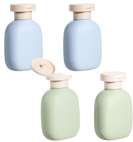 Auslaufsicher Squeeze Reise Container, 4 Stück 100ml Auslaufsicher Squeeze Reise Container Portable Reiseflasche Set Shampoo Flaschen zum Befüllen Nachfüllbare Portable Abgabe von Flaschen