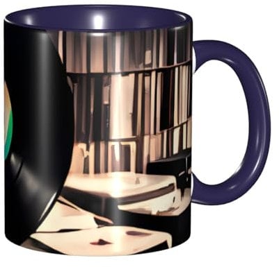 QGGHNISD Vinyl Records Mug, 330ml Coffee Cup, Ceramic Tea Cup, Suitable for Home, Office, Or Gifts