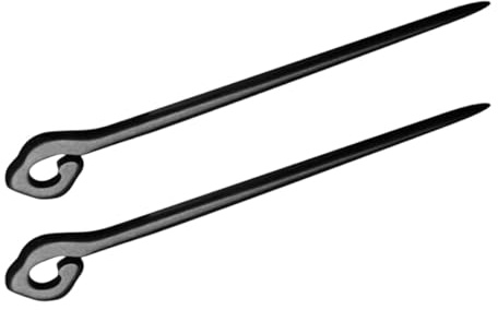 Épingle à Cheveux Chinoise en Bois Foncé 2pcs Style Ancien | Baguette à Cheveux Vintage, Texture Lisse, pour Sorties Casual et Événements Formels