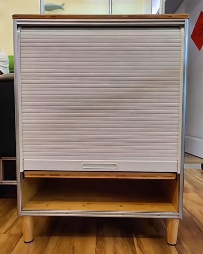 WEKONUMEX Puerta Corredera Enrollable, Puerta Enrollable de plástico ABS Blanco for armarios, Varios tamaños(55x65cm (21.7x25.6))