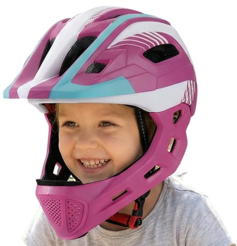Casco Bici Integrale per Bambini | Attrezzatura Protezione Testa Ciclismo - Casco Bici per Esterno,Per Ragazzi, Giovani Ciclisti, Principianti, Passeggiate In Famiglia, E Sentiero