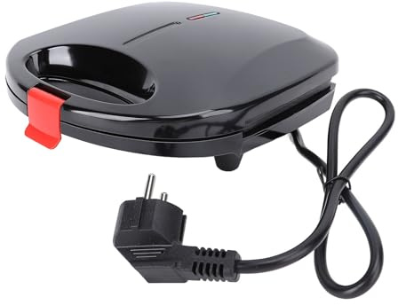 EIMSOAH Hocheffizientes Waffeleisen mit Automatischer Temperaturregelung, Waffeleisen aus Eisen Zum Frühstück, Ideal für Familien, Aluminium, 9,1 X 9,1 X 3,0 Zoll (EU-Stecker 220 V)