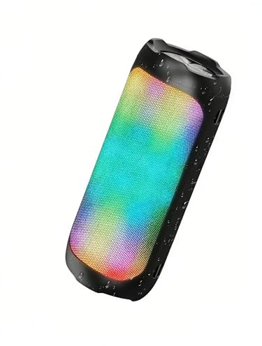 Olutula 30W Portable Bluetooth Speaker, Wireless Speaker Bluetooth, 6 RGB Light Modes, 15H Playtime, Enhanced Bass Sound, IPX5 Waterproof, AUX & TF Card Support, for Outdoor, Party, Travel