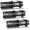 ULTRAFIRE 3 Pack Ultrafire Mini Flashlights Focus Adjustable Sk68 Single Mode Tactical Led Flashlight, Ultra Bright 300 LuMen's Torch