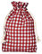 | 5 Baumwollsäckchen, Stoffbeutel, Größe 30x20 cm mit Baumwollkordel, Geschenksäckchen, Nikolaussäckchen, Weihnachtsverpackung (rot-weiss)