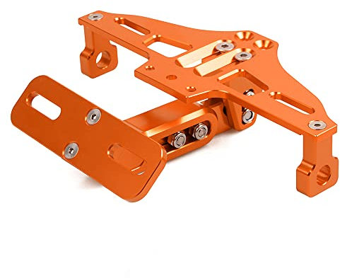 Universal Motorrad Lizenz Kennzeichenhalter Einstellbar für Duke 690 SMC 1290 RC390 RC200 1050 1090 1190 Adventure GT 990 - Orange