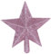 Amosfun 20 cm Weihnachtsbaumspitze Glitzer Stern Baumspitze Baumspitze Christbaumschmuck Dekoration für Urlaub Party Gastgeschenke Rosa, Plastik, Rose, 15 cm