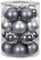 MAGIC Weihnachtskugeln Glas 6cm 20 STK. Christbaumkugeln Farbe: Hazy Grey - grau