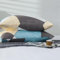 AShanlan 2er Set Kissenbezug Kissenbezüge 40 x 80 cm Blau Grau Gelb Dreieck Geometrisch Muster Mikrofaser Kopfkissenbezug 40x80 Kissenhülle Doppelpack