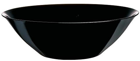Luminarc Carine Square 18pc Opal Glass Dinner Set Dinnerware Tableware Plates (27cm Salad Bowl, Black)