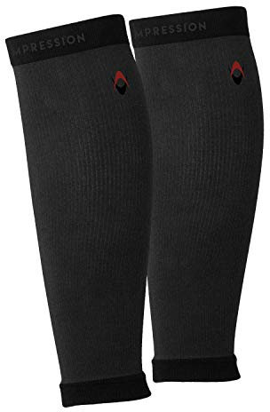 NV Compression Kompressions-Wadenbandagen aus Merinowolle, Schwarz/Grau, Größe S/M (30-41 cm)