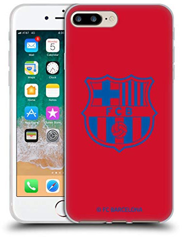Head Case Designs Offizielle FC Barcelona Rot Wappen Muster Gel Handyhülle Hülle [Militärischer Schutzgrad] Kompatibel mit Apple iPhone 7 Plus/iPhone 8 Plus