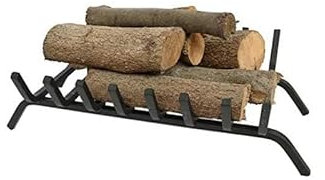 Porte bûches grille pour cheminée en acier