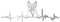 Finest Folia Aufkleber Herzschlag Tiere Breite 27cm Lifeline Heartbeat Deko Sticker Selbstklebend für Auto Kühlschrank Laptop Autoaufkleber K150 (Silber, 04 Schäferhund)