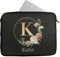 Personalised Any Name Floral Design Laptop Case Sleeve Tablet Bag Chromebook Gift 351 (9-10 inch)