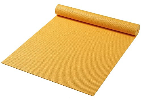 matches21 Yogamatte Fitnessmatte Sport- & Gymnastikmatte rutschfest waschbar Polyester 1 STK 60x180 cm - gelb