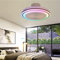 MONIK Ventilador de Techo con Luz RGB, Plafon LED, Bluetooth, Mando a Distancia, Silencioso, Regulable, Dormitorio, 50 cm x 21 cm, Blanco Frío