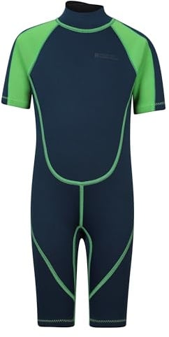 Mountain Warehouse Shorty Kinder Neoprenanzug | UPF 50+ UV-Schutz, Neopren-Einteiler mit Flachnähten & leichtgängigem Reißverschluss, Ideal für Strand, Surfen & Wassersport