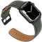 Anlinser Compatibile con Cinturino Apple Watch 46mm 45mm 44mm 42mm 41mm 40mm 38mm, Cinturini di Ricambio in Vera Pelle Compatibile con iWatch Ultra 2 Serie 10 9 8 7-1 SE (42/41/40/38, Verde Scuro)