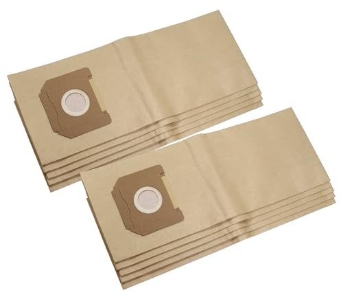 vhbw 10x Sacs compatible avec Kärcher NT 35/1 Ap, NT 25/1 Ap, NT 35/1 Eco Te, NT 35/1 Eco aspirateur - 30cm x 35cm marron