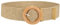 SATINIOR Ceinture en Paille Élastique Tissée Tricotée Tressées Boho avec Boucle, Marron