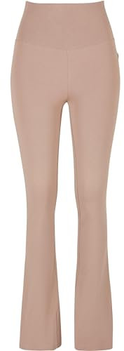 Urban Classics Women's Organic Stretch Jersey Bootcut Leggings Yoga Pants, Soft Taupe, XXXL
